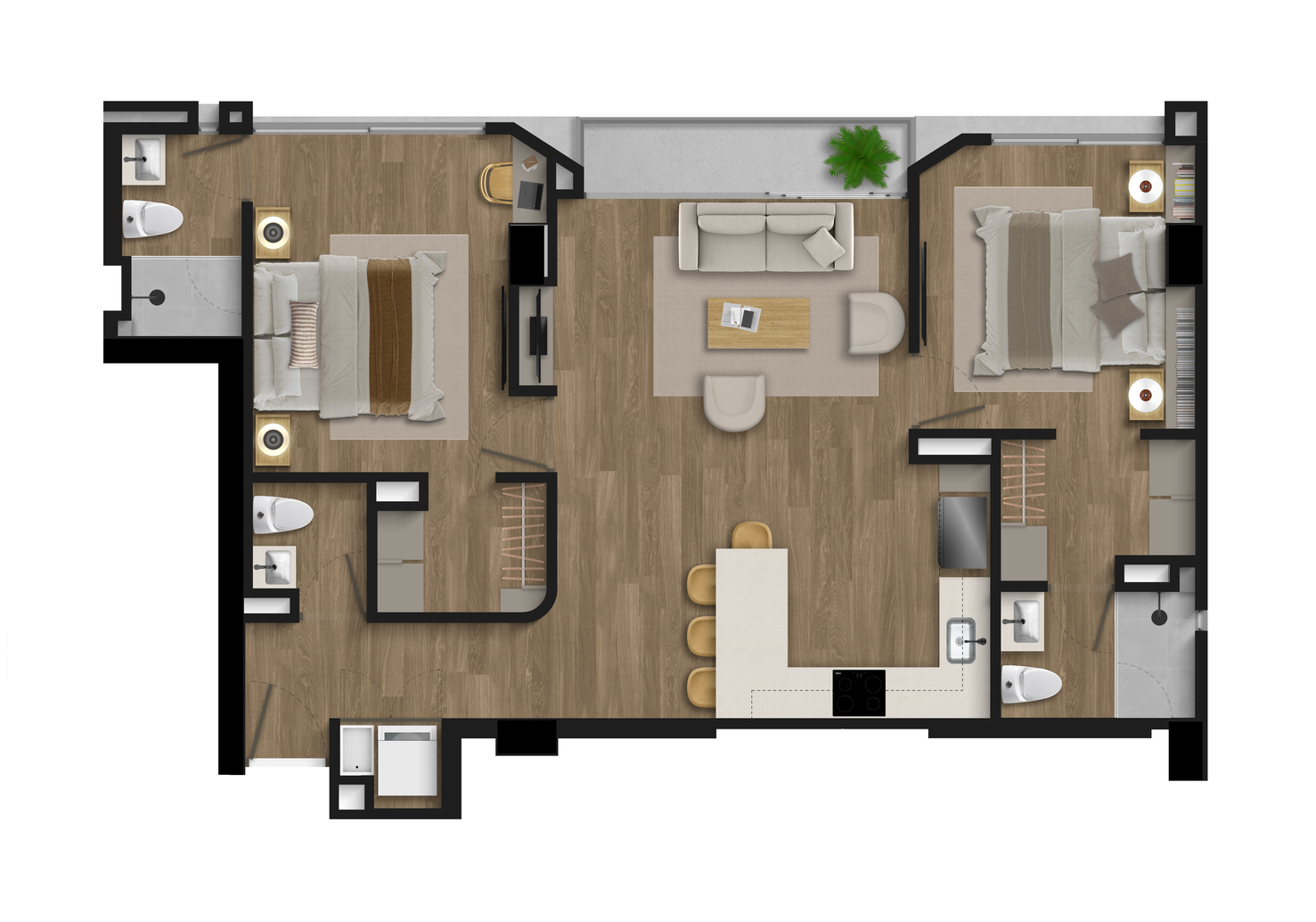 LiveSpace+ Calle 94 - 2 Habitaciones